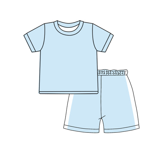 BSSO1925 Baby Boys Blue Shorts Set
