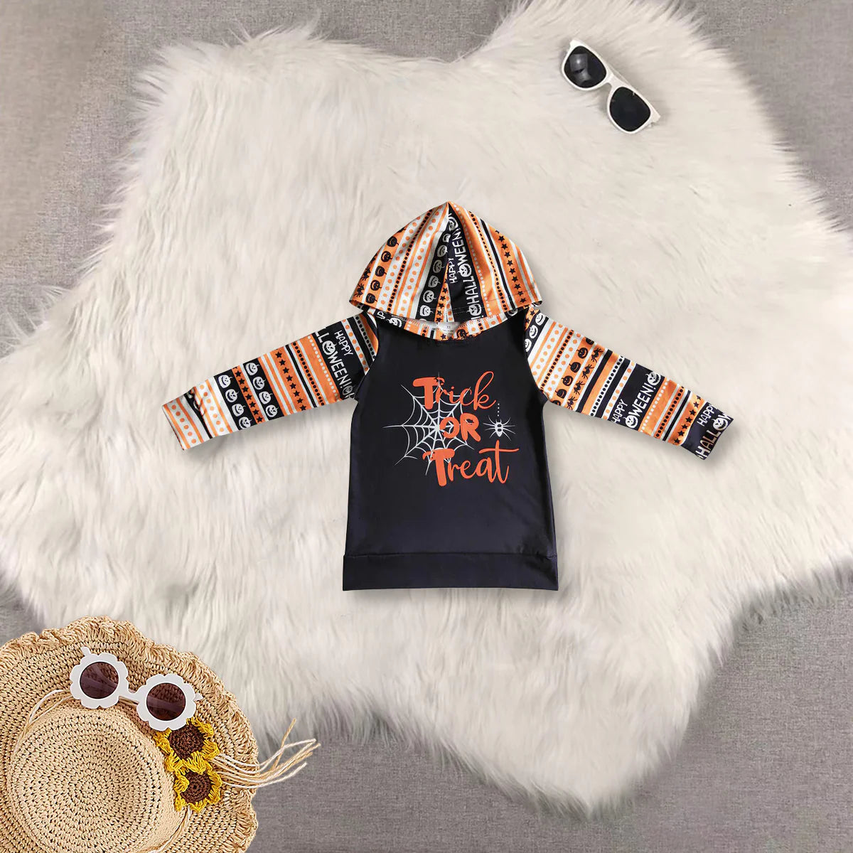 Sibling Baby Boys Halloween Long Sleeve Hoodie Top