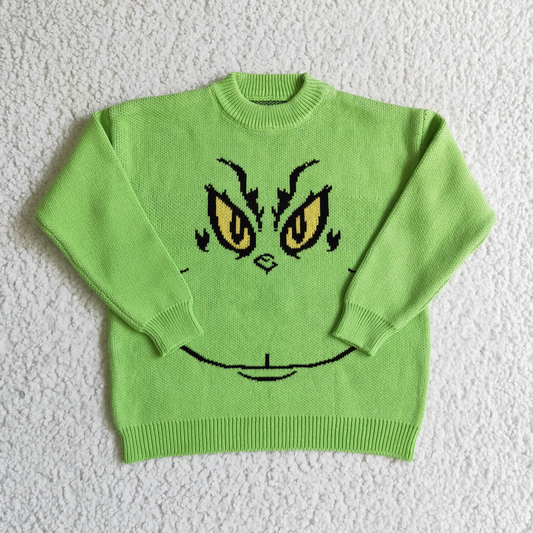 Toddler Christmas Green Face Sweater