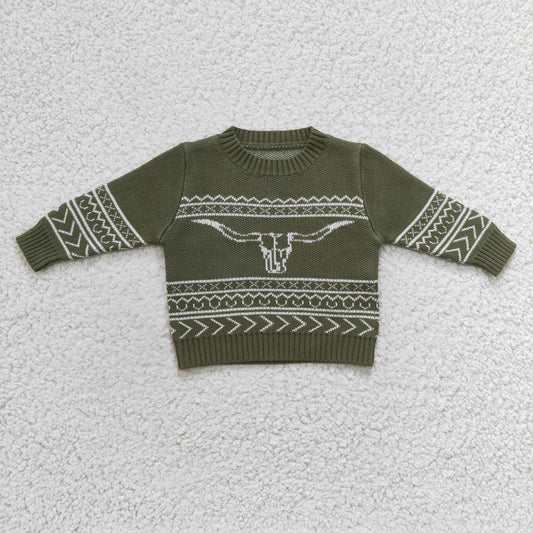 Kids Boys Green Color Sweater