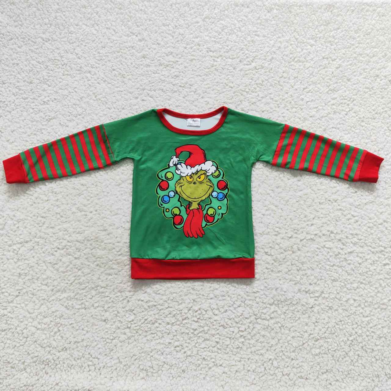 Baby Sibling Christmas  Green Face Outfit and Romper