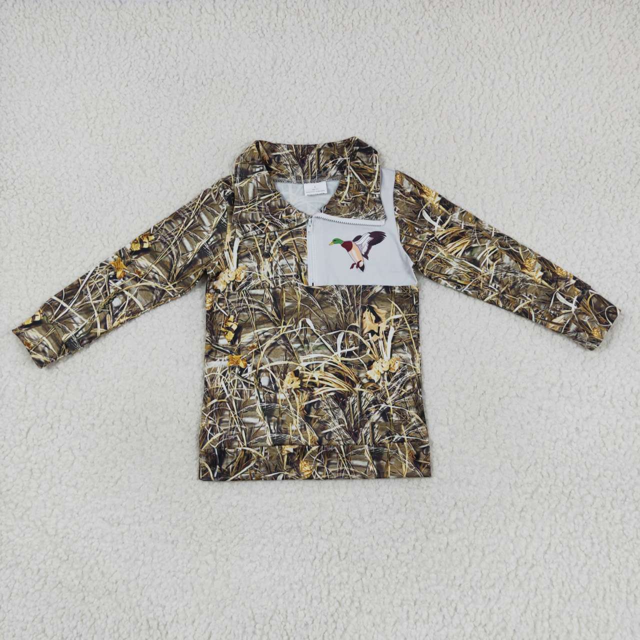 Baby Girls Boys Sibling Camo Hunting Mallard Duck Pullover Top