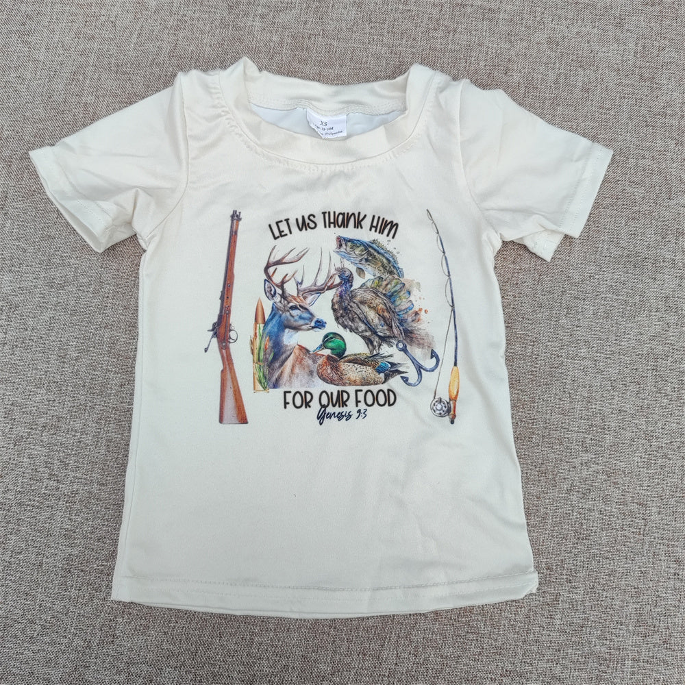 Summer Baby Boys Hunting Short Sleeve T-shirt Top