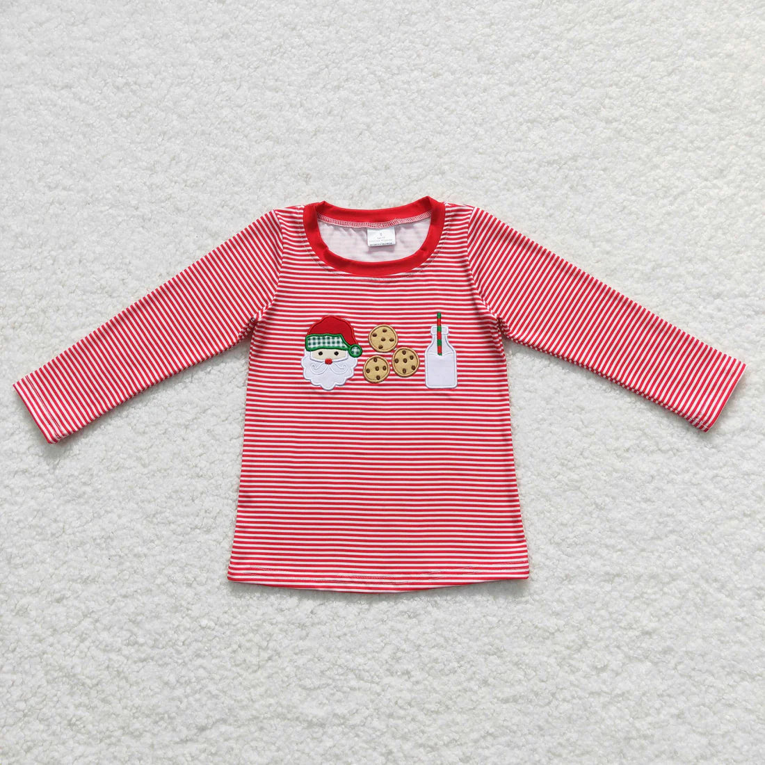 Sibling Baby Boys Chrismtas Applique Long Sleeve Shirts Top