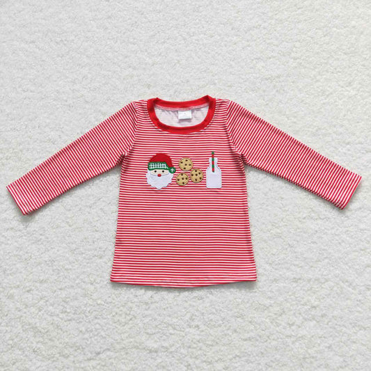 Kids Boys Christmas Milk Cookie Long Sleeve T-shirt