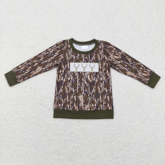 Toddler Boys Camo HuntingDeer Long Sleeve Shirts Tops