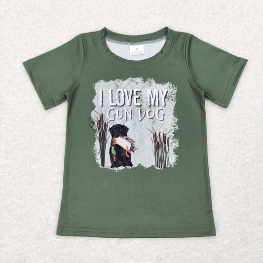 I Love My Gun Dog Baby Boys Short Sleeve T-shirt Top