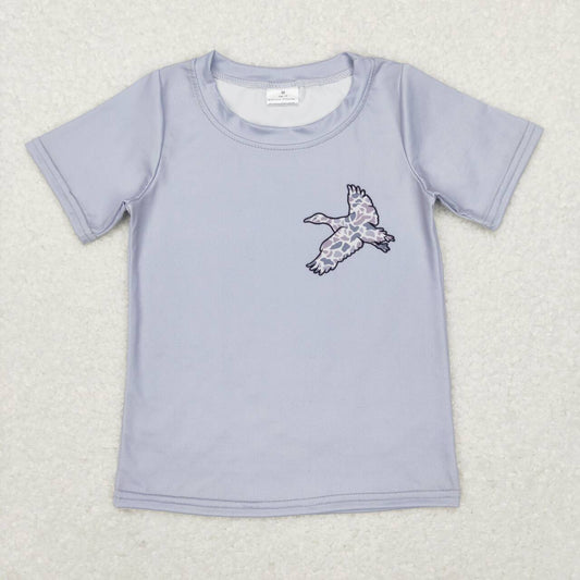 Baby Boys Camo Duck Grey Short Sleeve Shirt Top Tee