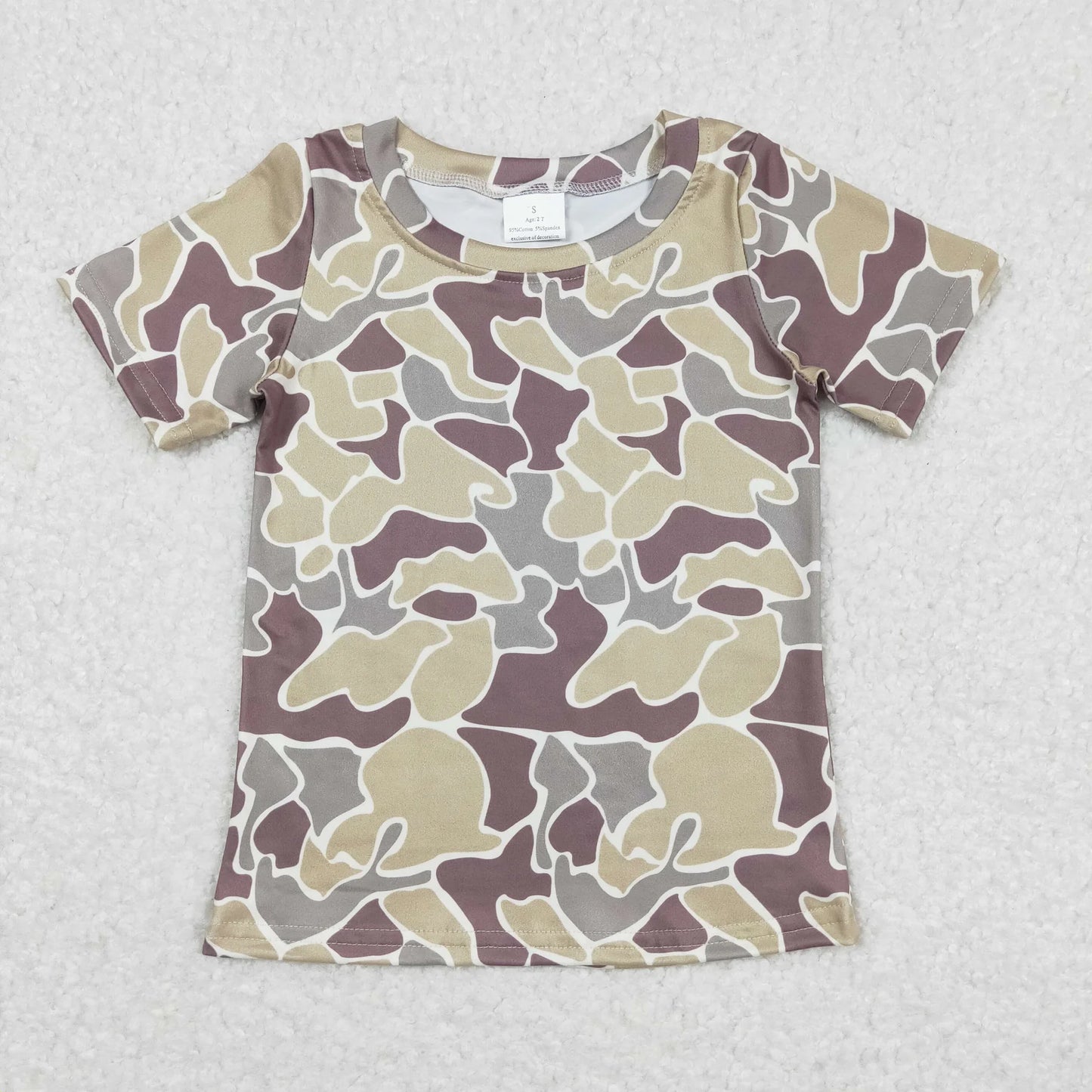 Sibling Baby Khaki Brown Camo Outfit Shirts Top Rompers