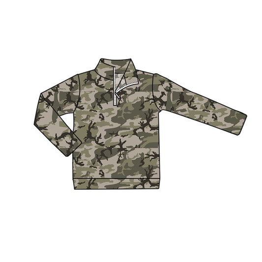 BT0719 Baby Boys Green Hunnting Camo Pullover Top pre-order