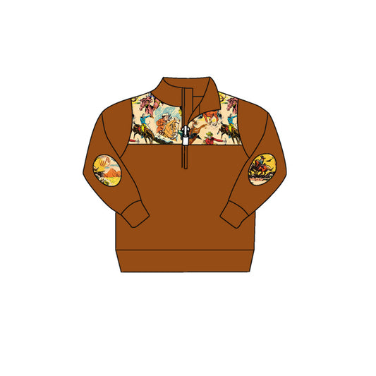 Kids Boys  Western Long Sleeve Pullover Top Pre-order