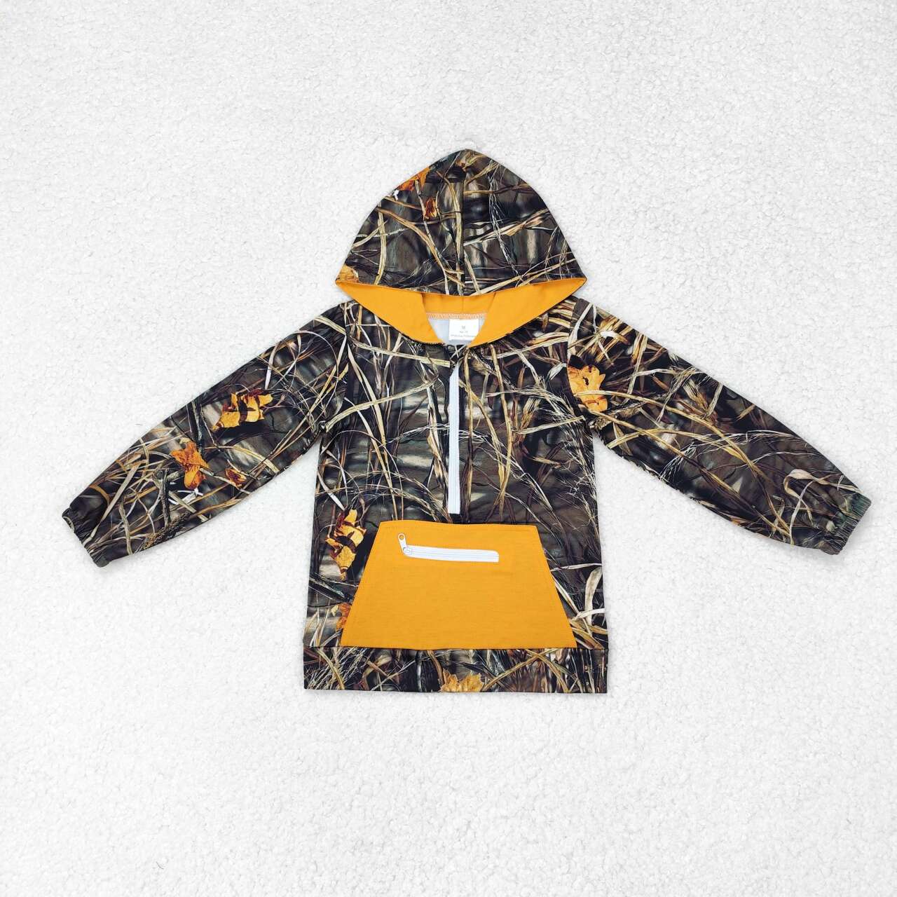 Baby Boys Camo Pullover Long Sleeve Hoodie Top With Pocket