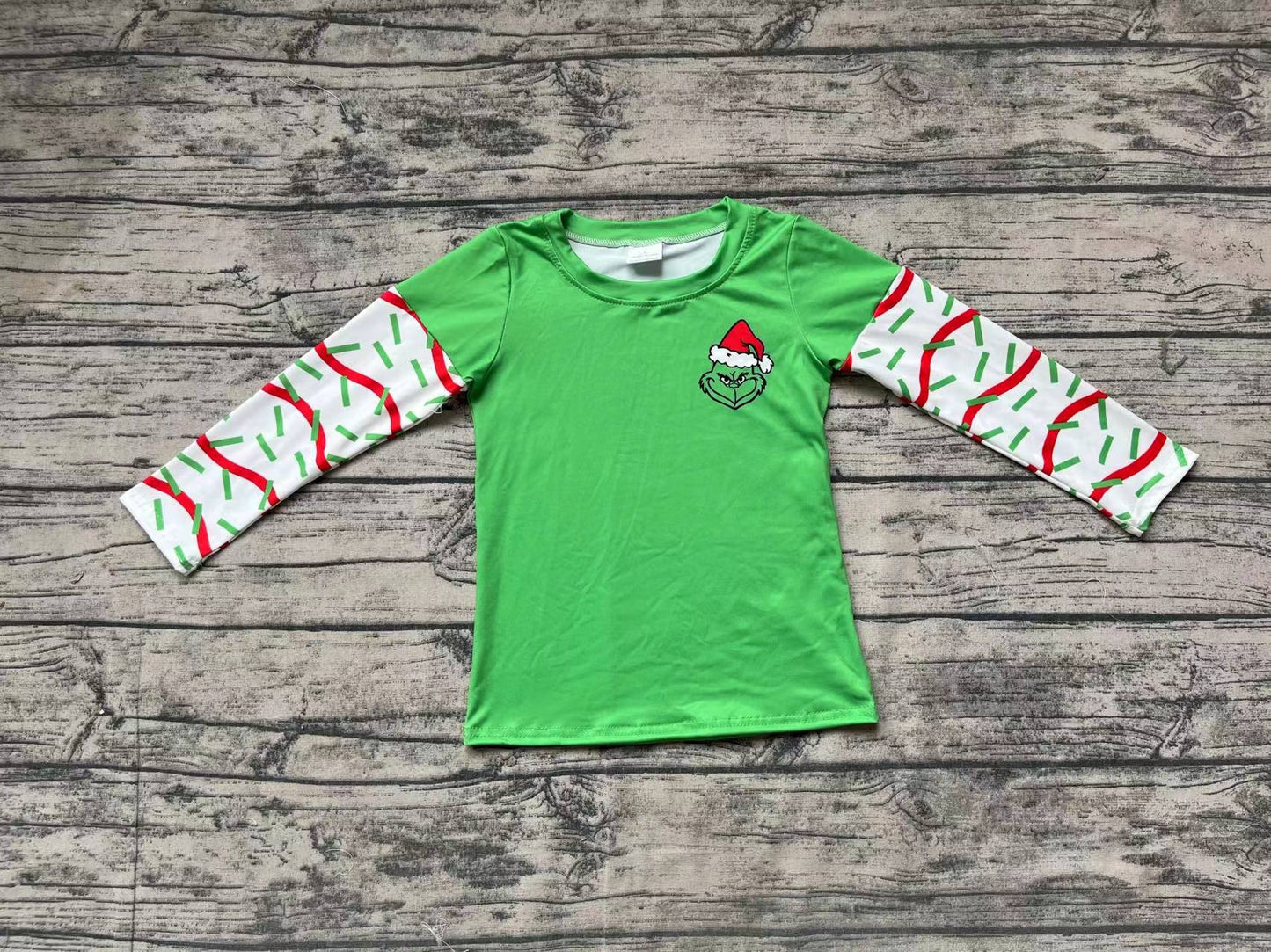 Baby Boys Christmas Green Face  Top