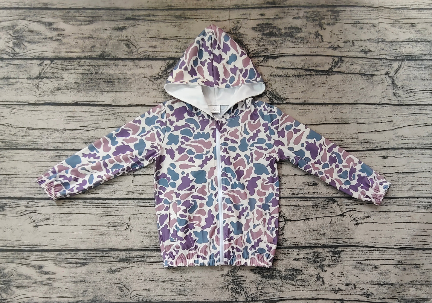 BT0793 Baby Boya Camo Long Sleeve Hoodie Jacket