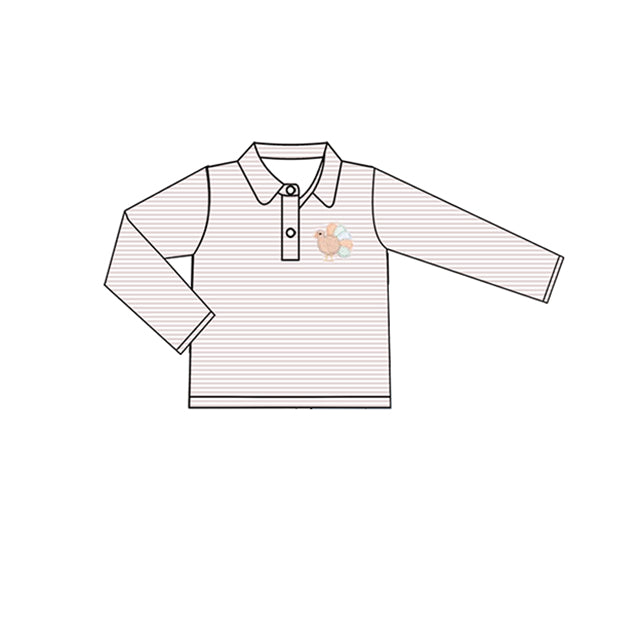 Baby Boys Thanksgiving Long Sleeve Polo Top Pre-order