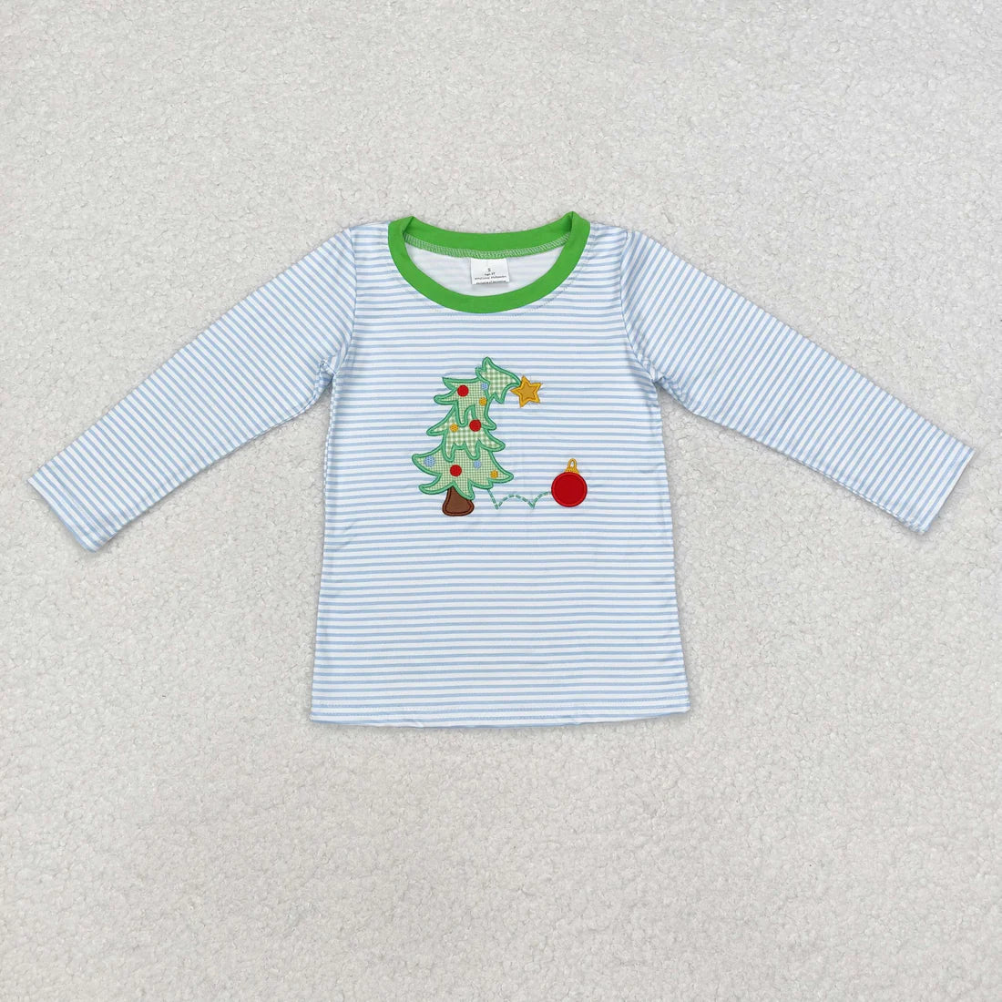 Sibling Baby Boys Chrismtas Applique Long Sleeve Shirts Top