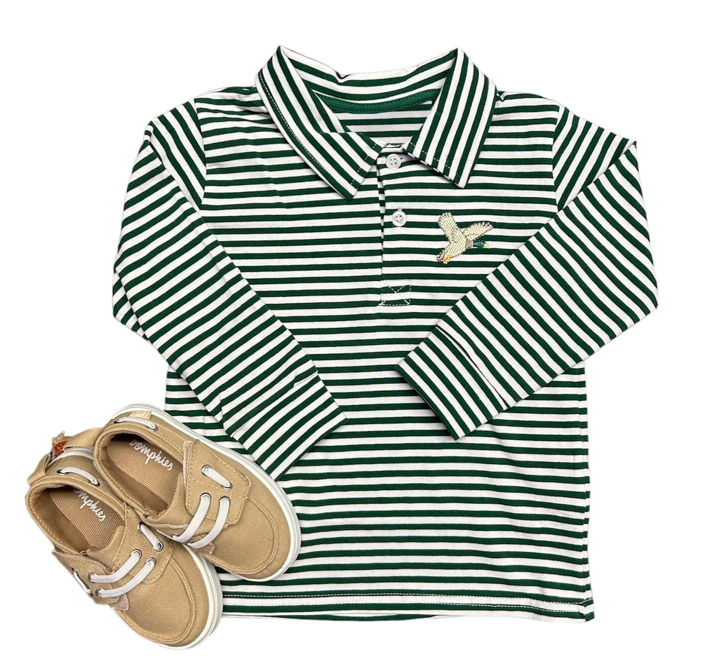 BT0825 Baby Boys Mallard Dark Green Polo Top Pre-order