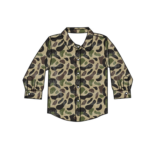 BT0827 Baby Boys Camo Long Sleeve Shirt Top Pre-order