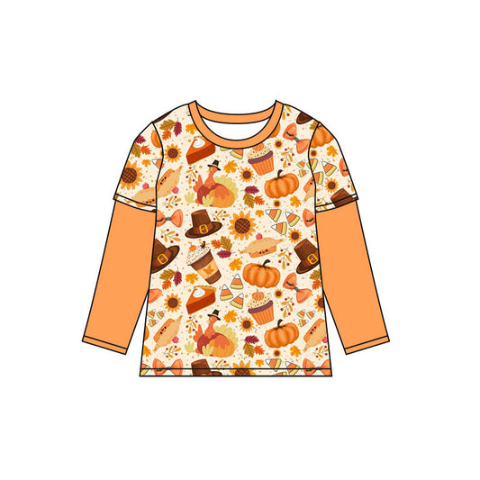 Baby Boys Thanksgiving Turkey Long Sleeve Top Preorder