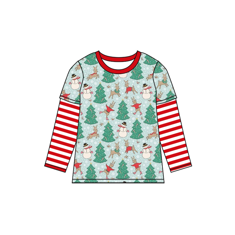 BT0841 Baby Boys Christmas Long Sleeve Shirt Top Pre-order