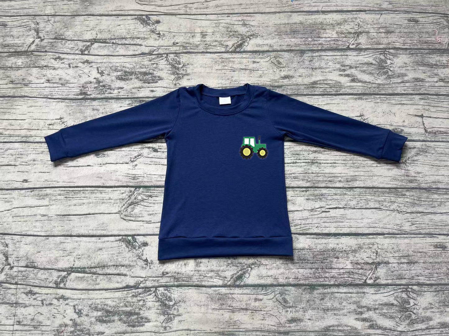 BT0879 Toddler Baby Boys Tractors Long Sleeve Top Pre-order