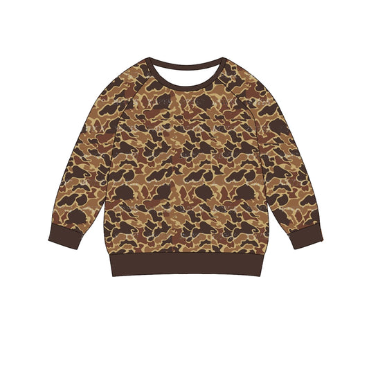 Toddler Baby Boys Brown Camo Long Sleeve Top Pre-order