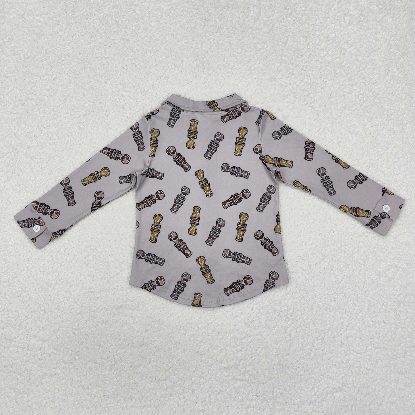 BT0886 Toddler Baby Boy Camo Call Me Long Sleeve Shirt Top