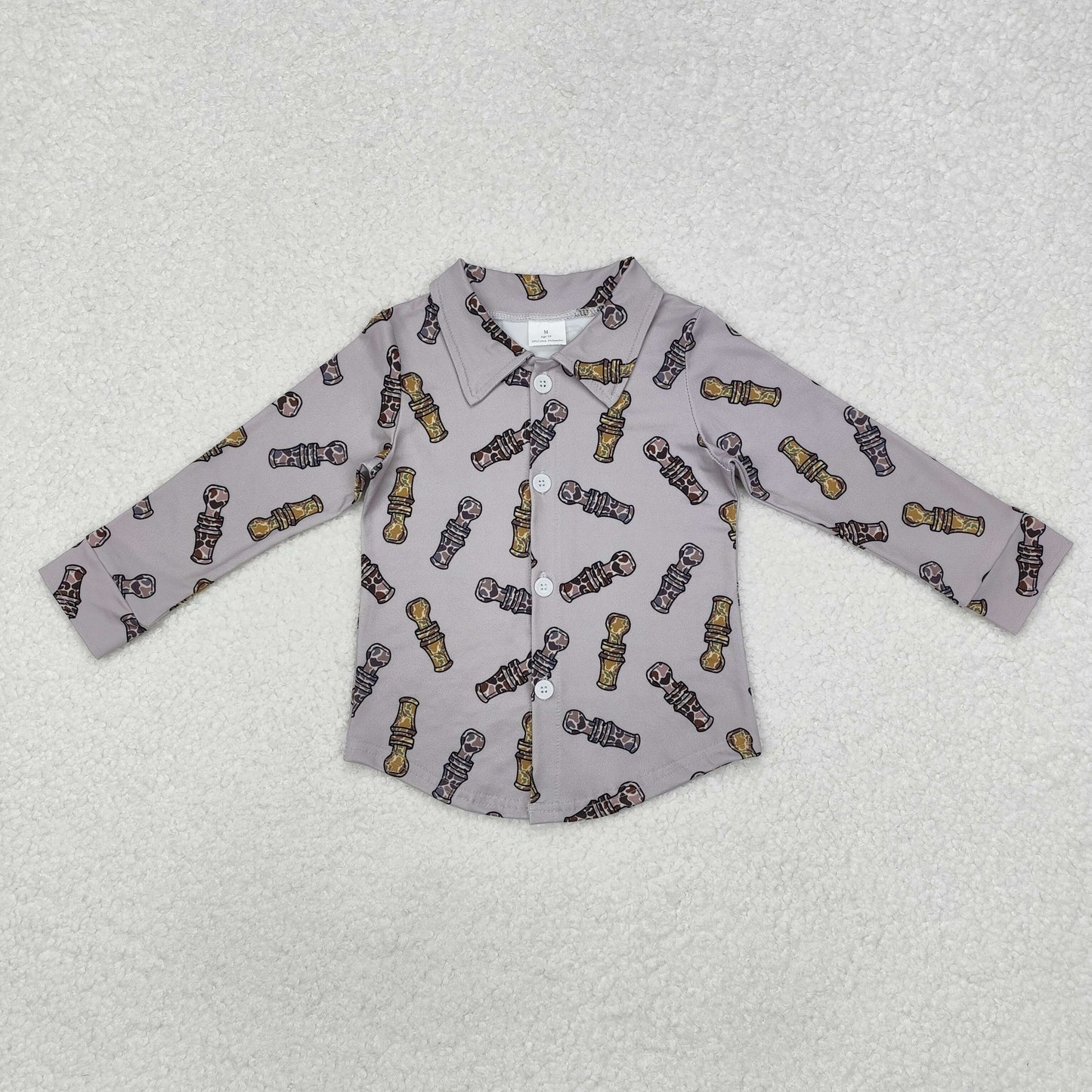 BT0886 Toddler Baby Boy Camo Call Me Long Sleeve Shirt Top