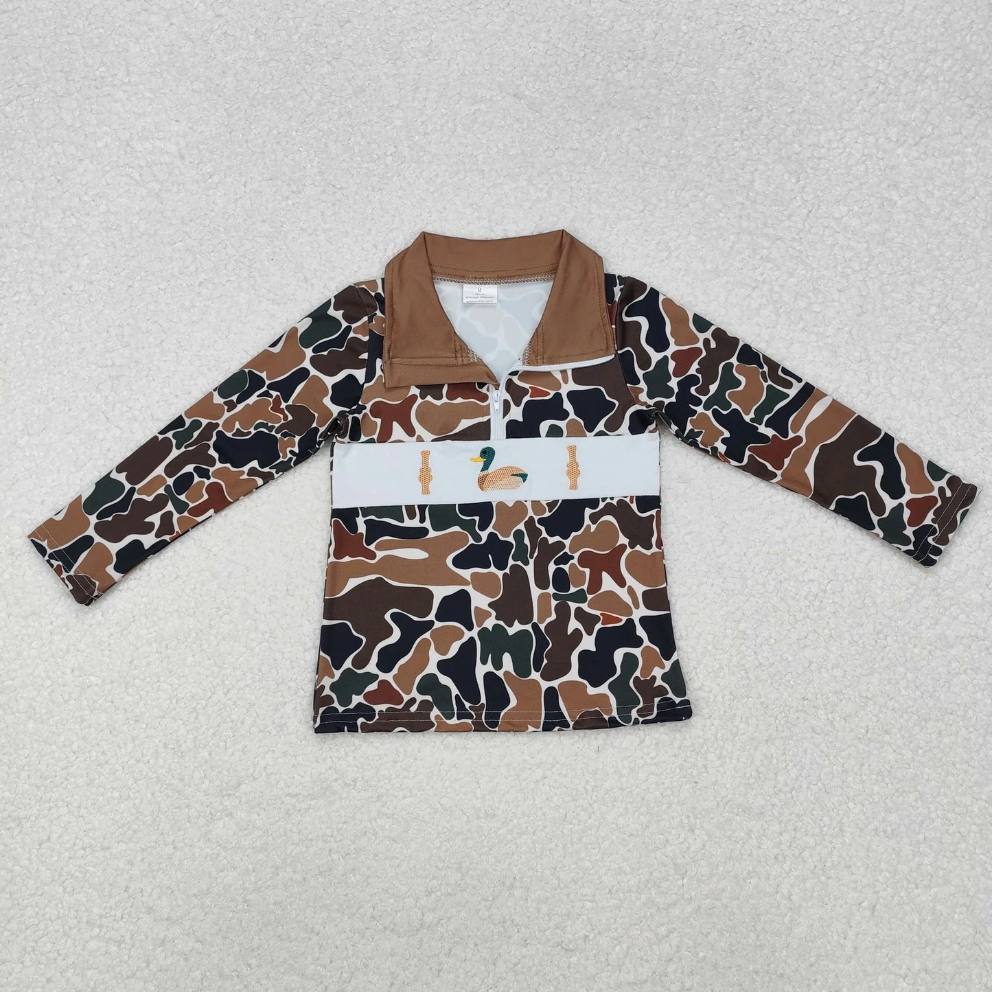 Sibling Baby Boys Long Sleeves  Camo Hunting Half Zipper Pullovers Top