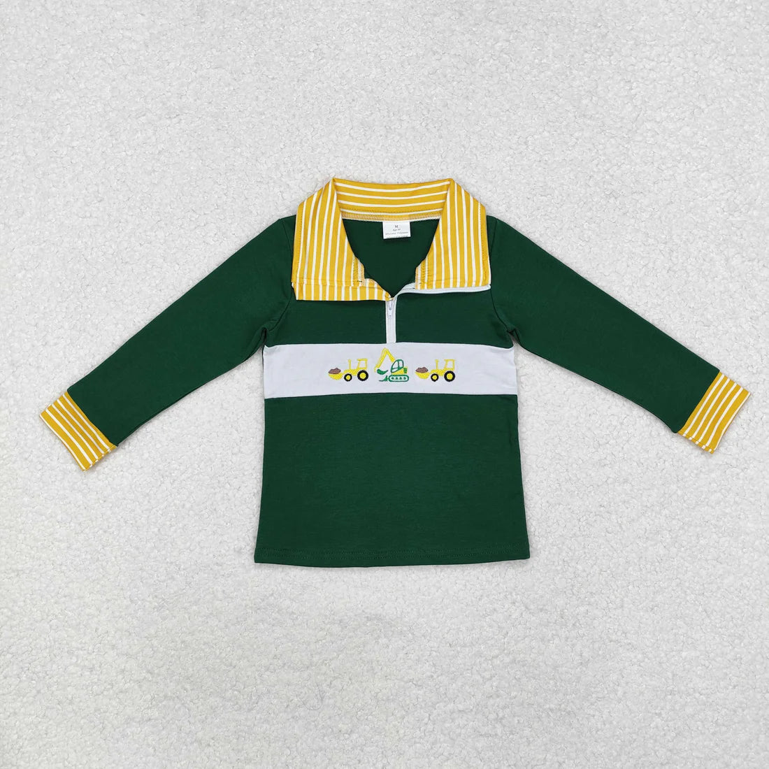 Sibling Baby Kids Long Sleeves Western Farm Half Zipper Pullovers Top