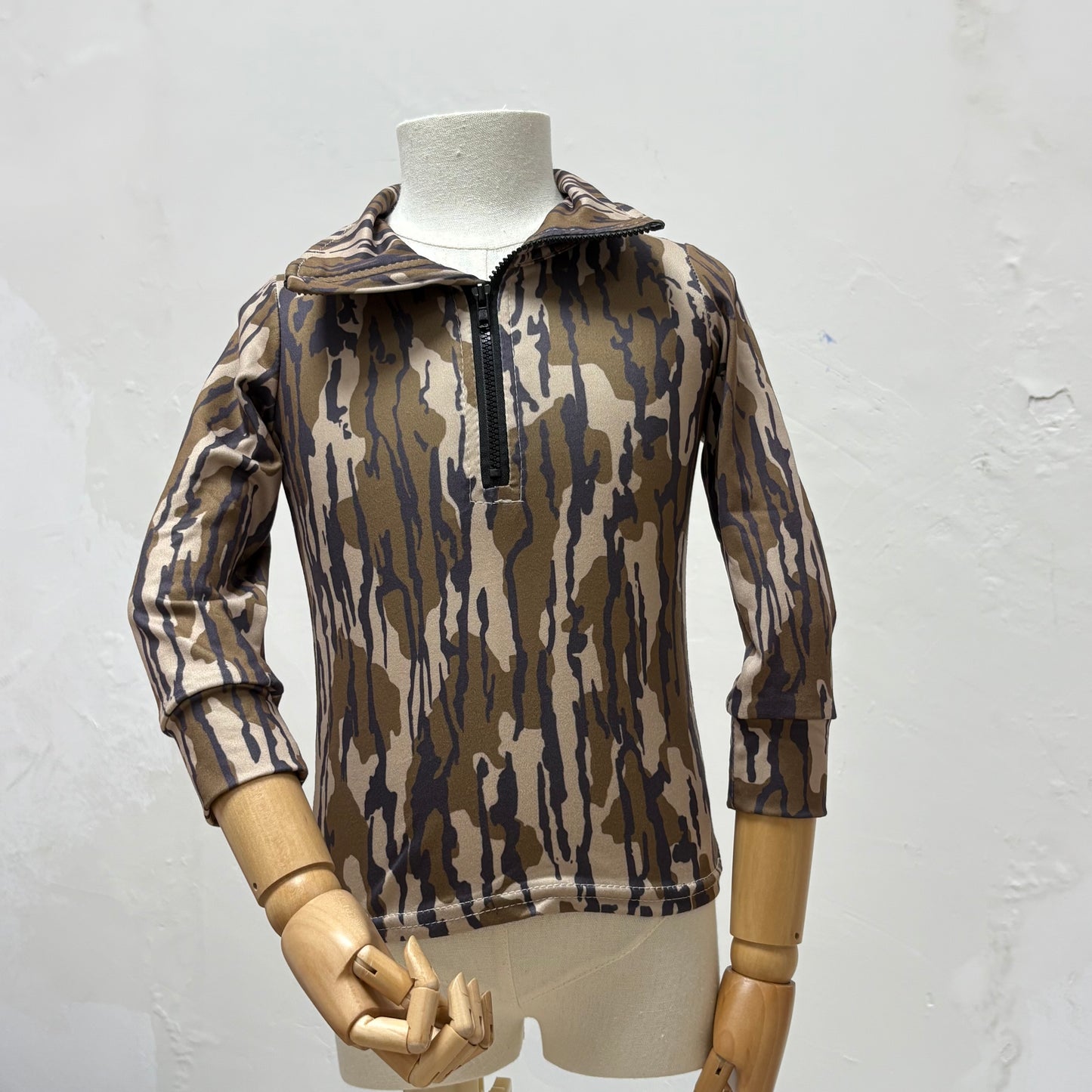 Mommy and Me Camo Long Sleeve Zippy Pullover Top