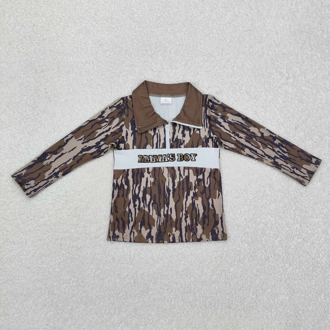 Sibling Baby Boys Long Sleeves  Camo Hunting Half Zipper Pullovers Top