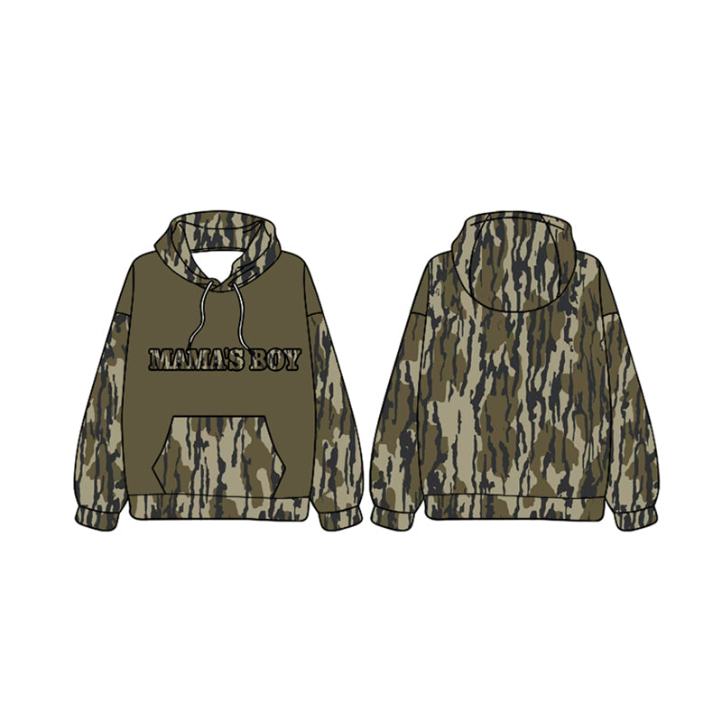 5 MOQ Mama's Boys Mossy Camo Long Sleeve Hoodie Top Preorder