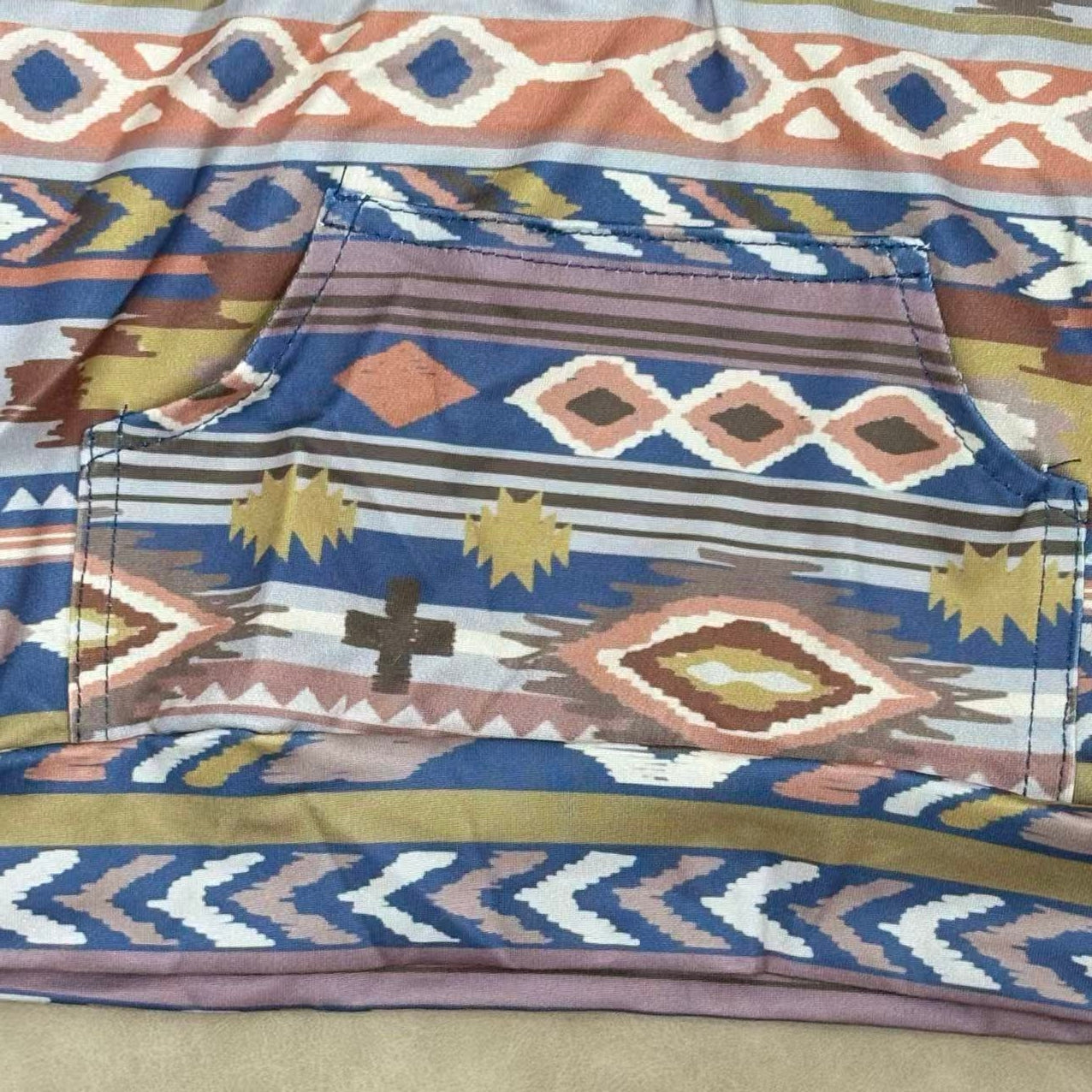 Sibling Baby Boys Aztec Long Sleeve Zip Pullover Top With Pocket