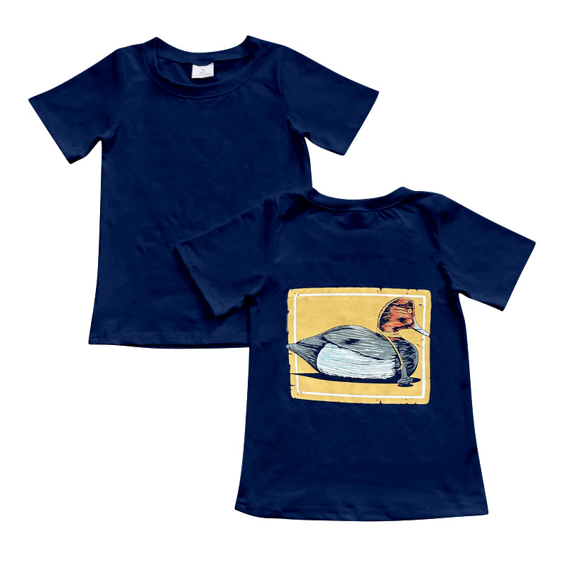 Toddler Boys Duck navy Short Sleeve T-shirt Top Preorder