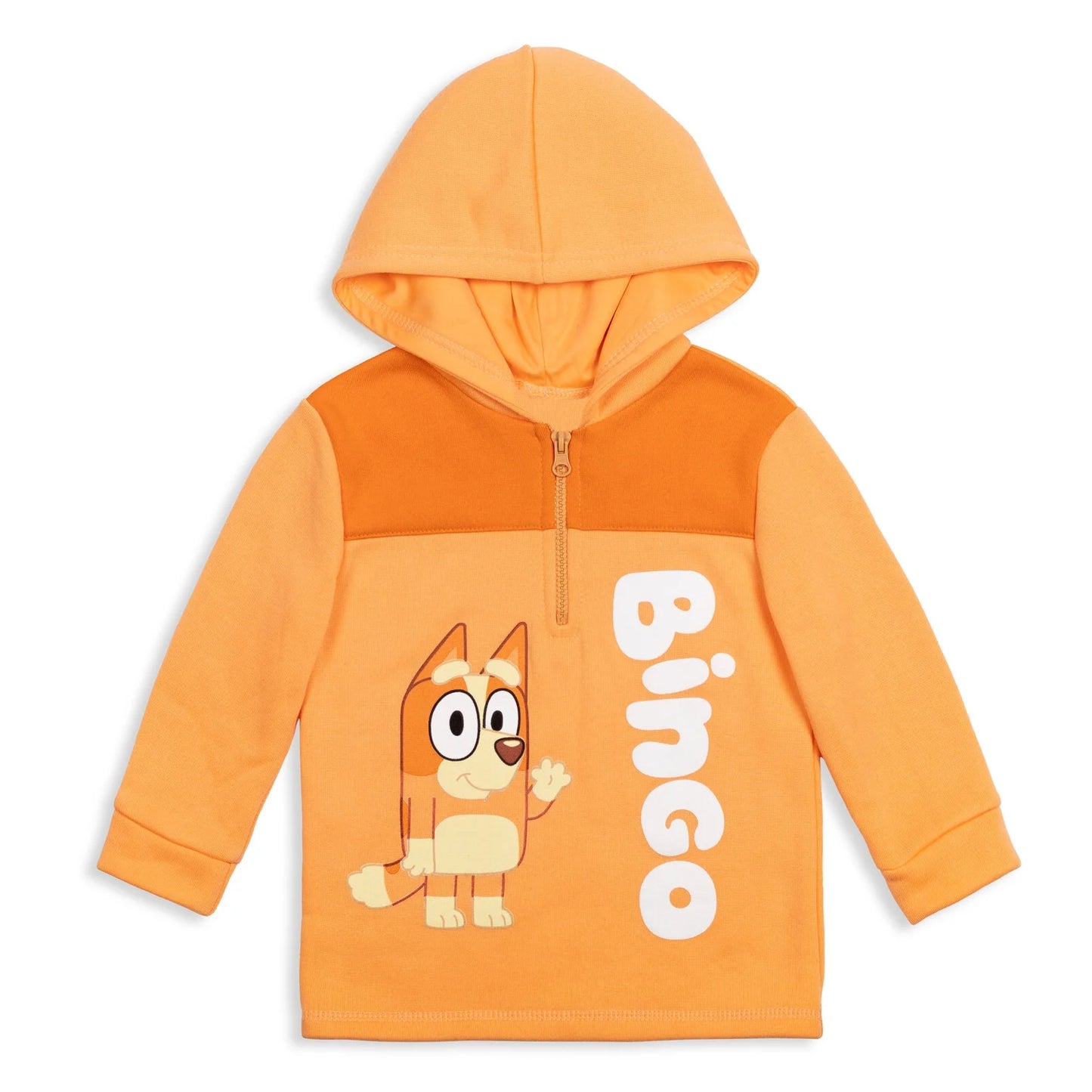 Toddler Girls Cartoon  Dog Orange Hoodie Top Preorder