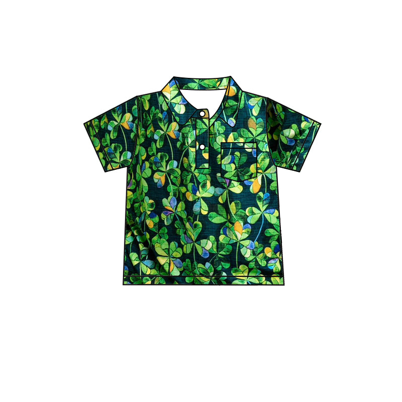 BT1099 Baby Boys Saint Patrick Shamrock Shirt Top Preorder