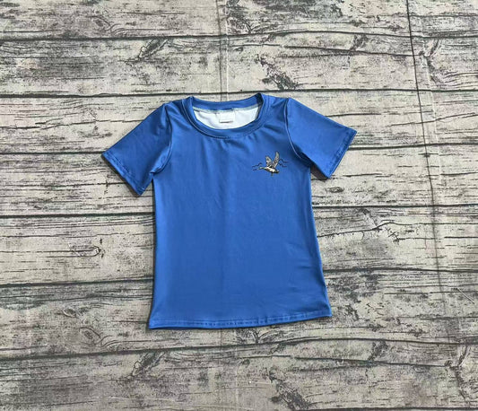 Baby Boys Hot Blue Short Sleeves Bottomland Duck Print Top Shirts Preorder