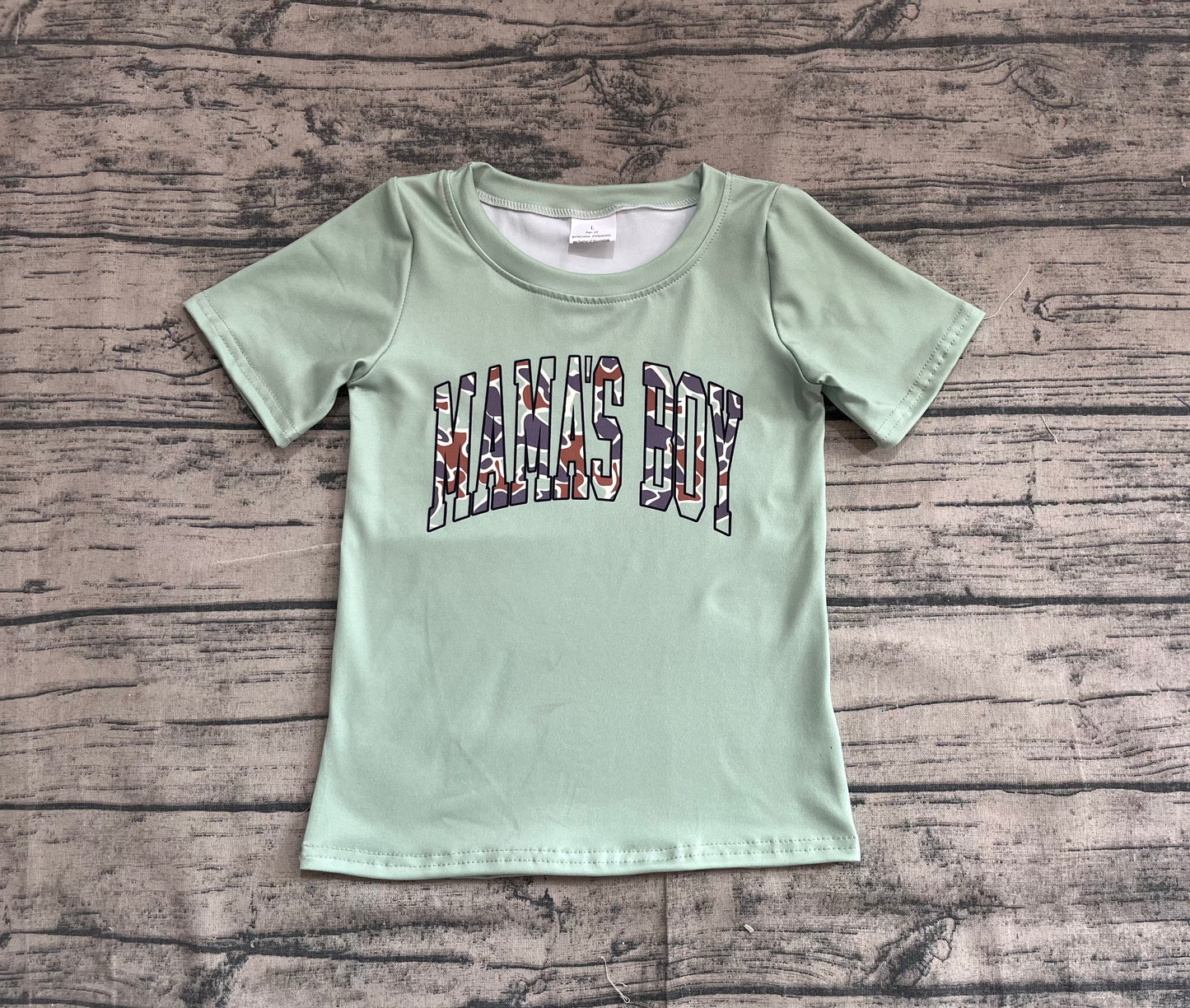 Bay Boys Green Short Sleeves Camo MAMAS BOY Shirts Top Preorder