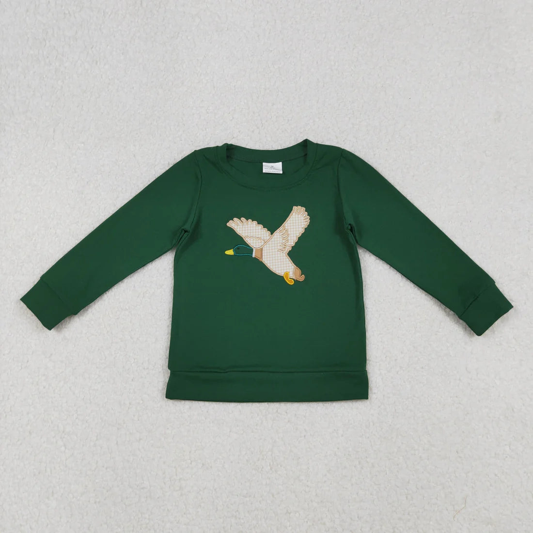 Sibling Baby Boys Girls Embroidery Ducks Dogs Fishing Western Tee Shirts Top