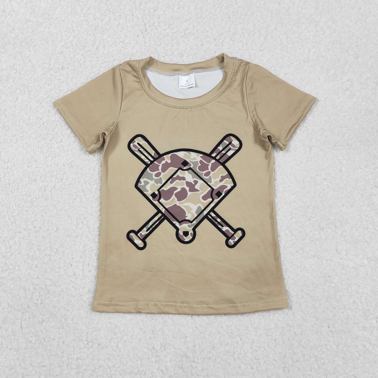 Sibling Baby Boys Baseball Camo Short Sleeve T-shirt Top