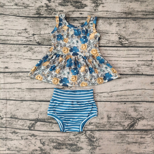 Floral Sleeveless Top Bummies Set