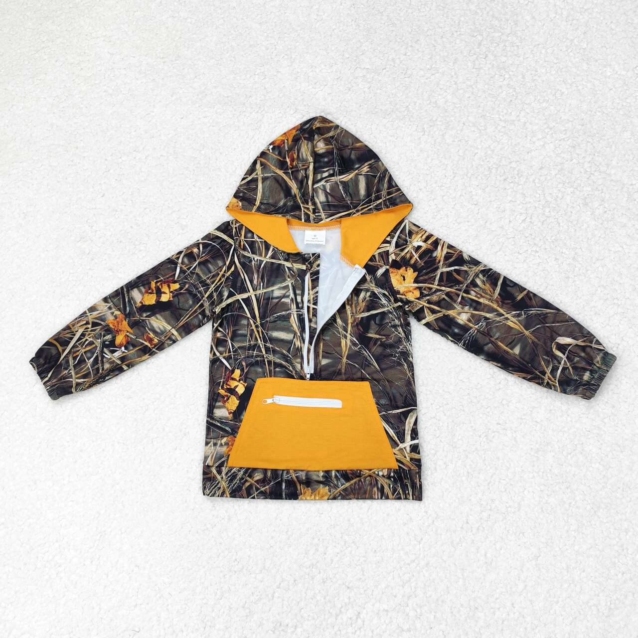 Baby Boys Camo Pullover Long Sleeve Hoodie Top With Pocket