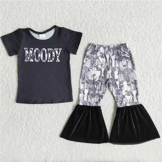 C4-15 Baby Girls Moody Bell Bottom Set