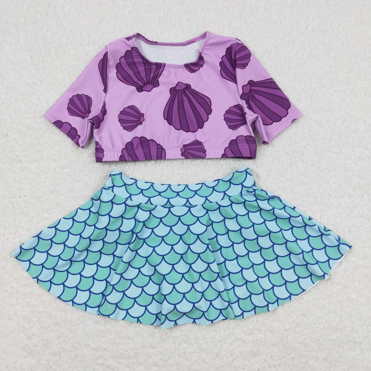 Baby Girls Mermaid Skirt Swimsuit