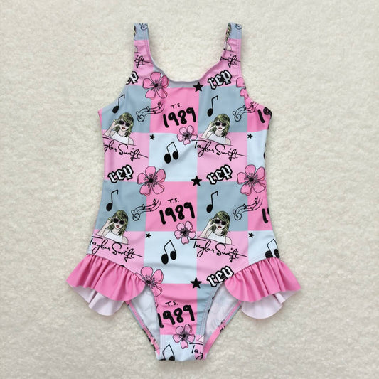 S0349  Baby girl clothes 1989 singer girl summer swimsuit beach wear