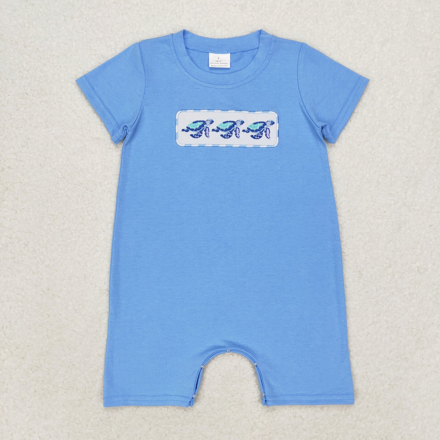 SR1651 Newborn Baby Boys Sea Turtle Romper