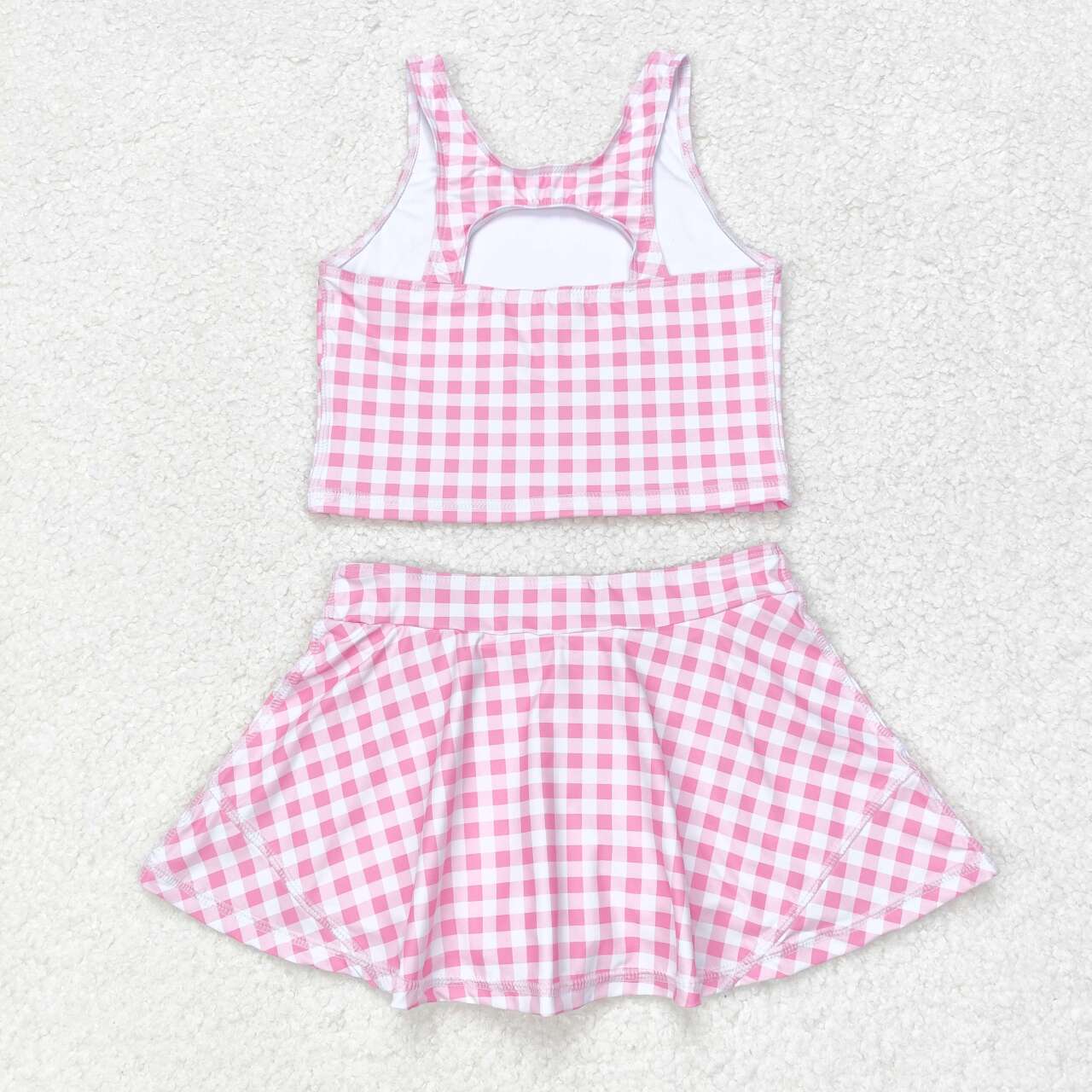 GSD0992 Baby Girls Pink Gingham Active Wear