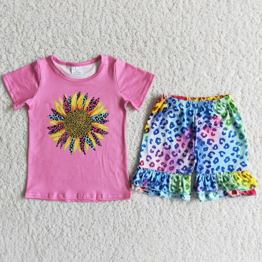 Summer Baby Girls Sunflower Outfit