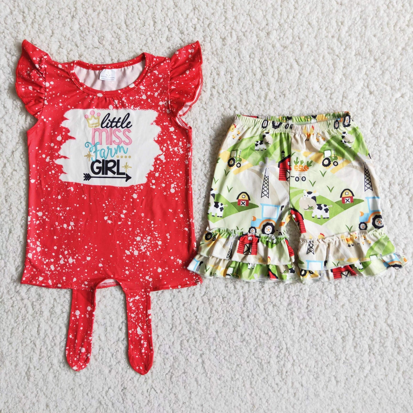 D12-29 Kids Girls Farm Outfit